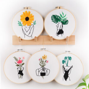 Modern Abstract Body & Botanical Embroidery DIY Kit | 5 Design Styles