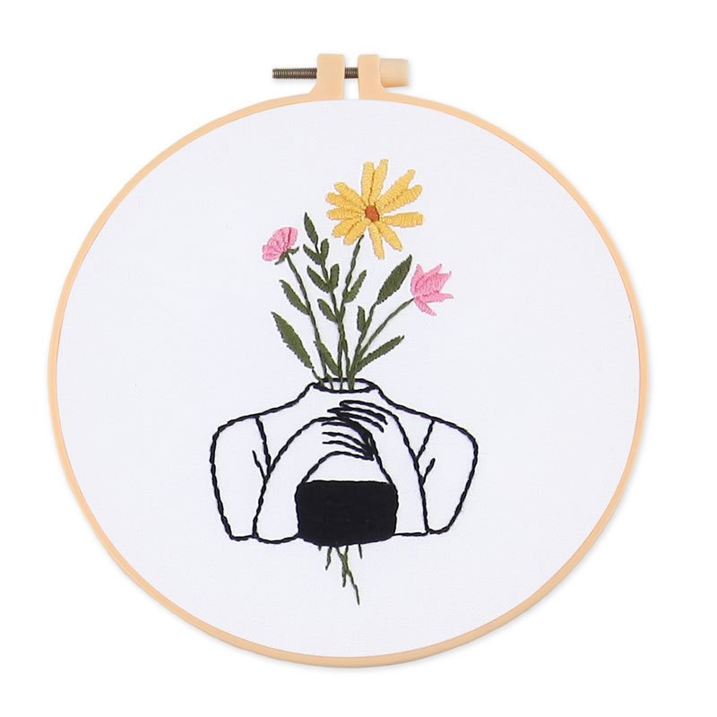 Modern Abstract Body & Botanical Embroidery DIY Kit | 5 Design Styles - Image 9