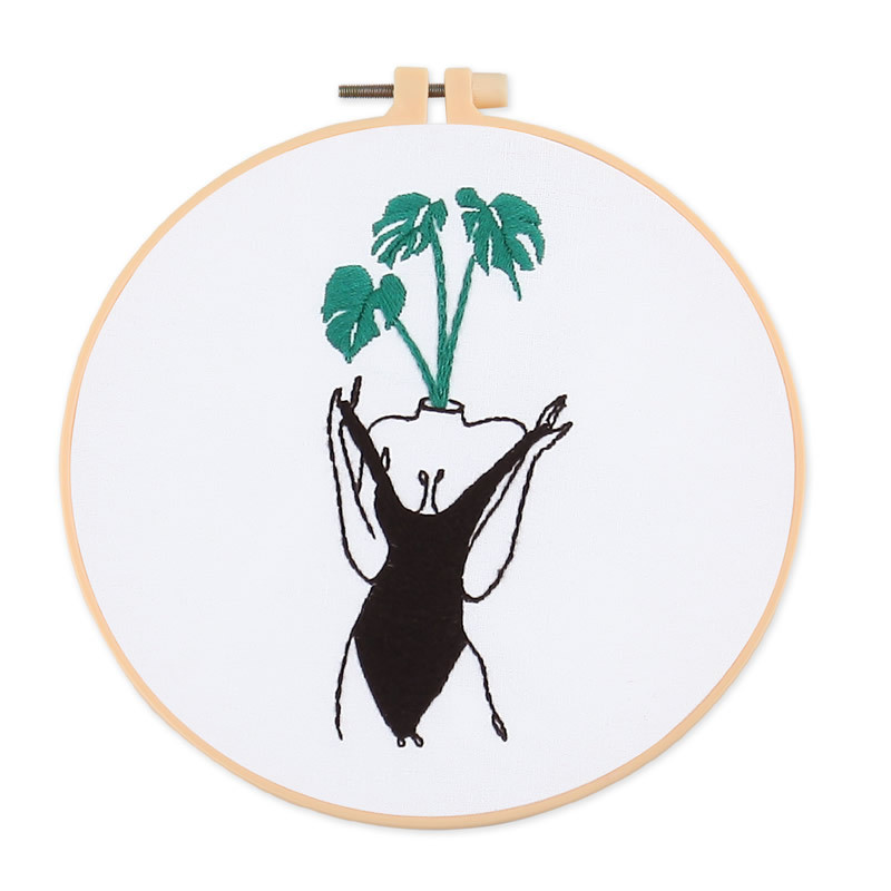 Modern Abstract Body & Botanical Embroidery DIY Kit | 5 Design Styles - Image 4