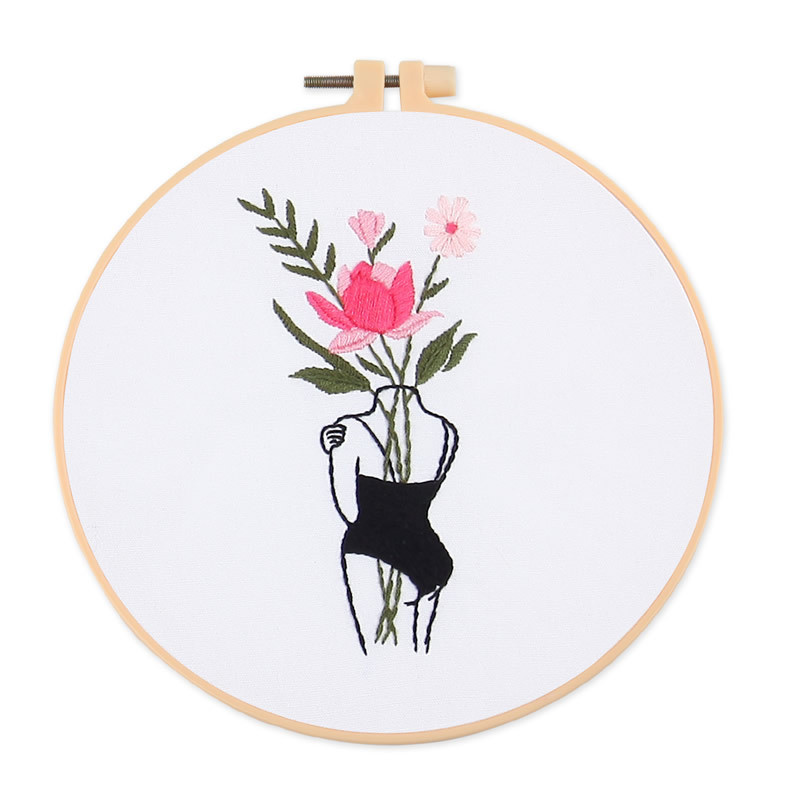 Modern Abstract Body & Botanical Embroidery DIY Kit | 5 Design Styles - Image 7