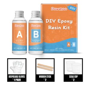 Crystal-Clear DIY Epoxy Resin & Hardener Kit – Complete 100ML Casting & Coating Set for Art & Jewelry